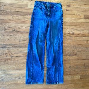 Super wide leg tall jeans -medium to dark wash
